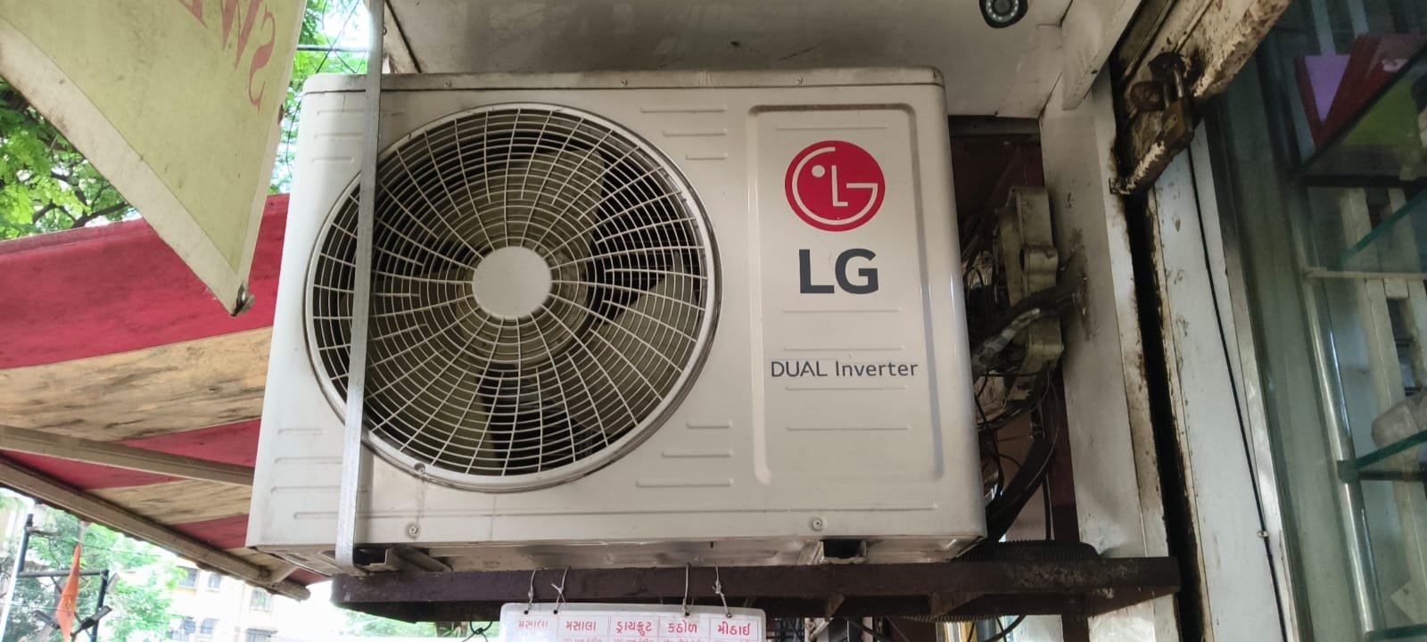 Collection of old and scrap air conditioners in Mumbai workshop